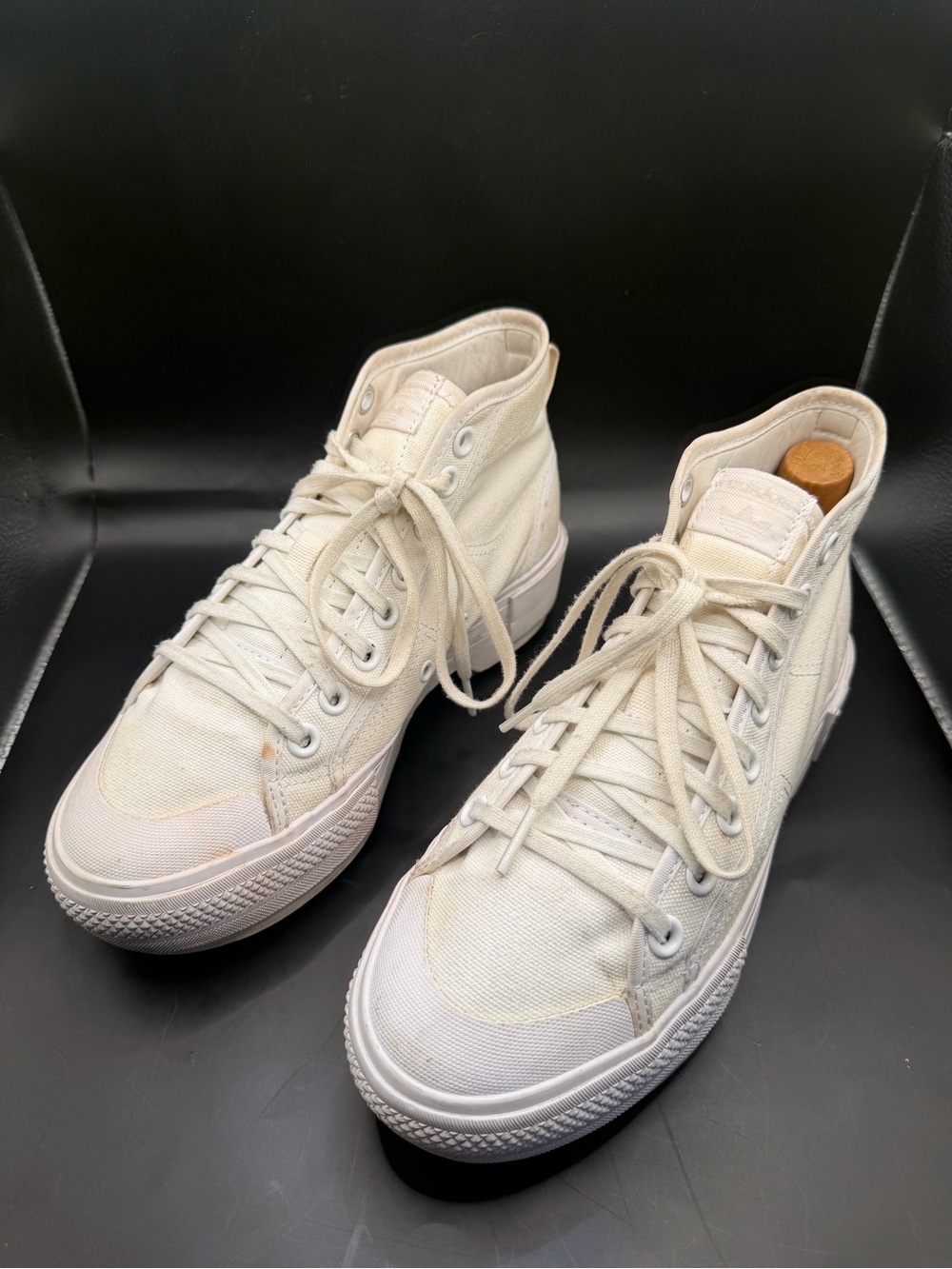 Adidas Nizza Trek Mid White Canvas Sneakers Women’s Size 7